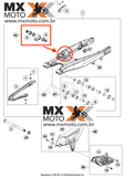 Rolamento Amortecedor Inferior " olho de boi " All Balls/Moose Racing para KTM 2017 em Diante Com PDS na Traseira- 29-5077