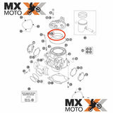 O´ring / Anel Interno ( menor) Tampa Cabeçote Original KTM 2T 300 2008 a 2023 - Husqvarna 300 2T 14 a 23 - Husaberg 2T TE 300 12 a 14 - Gas Gas 2T 300 2021 em diante - 0770078020