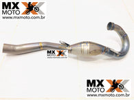 Curva de Escapamento FMF Mega Bomb Titanium KTM 4T 250 SX-F / XCF 2013 a 2015 - Husqvarna FC 250 2014 - 045499 ( usado apenas 1 vez , sem arranhões ou amassados )