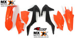 KIT Plástico RTECH KTM SXF/XCF 16/17 - EXC/EXC-F - 17/19  ( 7 peças - Laranja/Preto ) - R-KITKTM-OEM-417