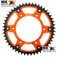 Coroa Tri-metal Stealth Supersproxs para KTM 125 a 690 de 1989 a 2023 Laranja - Tamanhos 50, 51 ou 52.