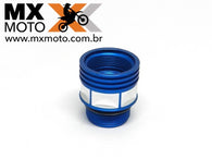 Expansor de Oleo de Freio Traseiro Pequeno Azul Aluminio Anodizado BMS para (PARA SISTEMA DE FREIO BRAKTEC) Husqvarna TE, TEi, FE 2022 e 23 - BMS 49270