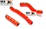 Kit de Mangueiras do Radiador SEM Válvula Termostática Laranja Original / Samco KTM 250/300 XC-W / EXC 2T 2017 a 2019  - 5543592404404