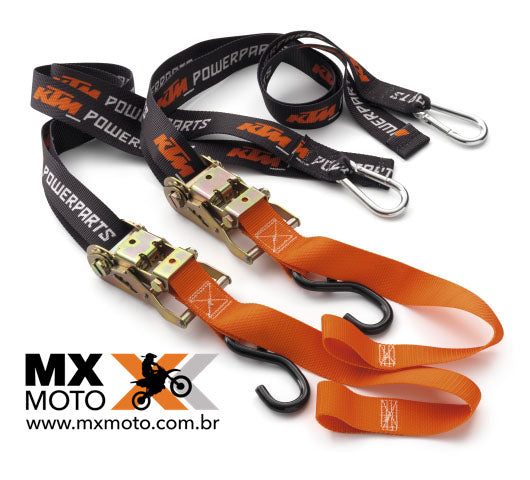Par Esticador ORIGINAL KTM Com CATRACA Para Prender Moto em