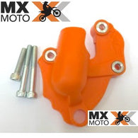 Protetor de Bomba D´agua Race Pro Parts Laranja para KTM 250/350 EXC-F 2017 a 2023 : SXF / XCF 250/350 16 a 22 e Husqvarna 4T FE 250/350 17 a 22