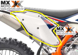 Aba / Tampa Caixa Filtro AR KTM Original Six Days 2019 Chile com Grafismo ( Branca - Lado Direito )- 7900600400028I