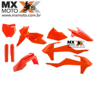 Kit Plástico Acerbis Laranja Neon Completo Para KTM EXC/EXCF 17 a 19 - SXF/XCF 16 a 18 - 10 PEÇAS - 2421064617