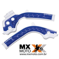 Protetor Quadro Acerbis X-Grip KTM/HUSQVARNA 2T / 4T - 2017 a 2019 - Branco/Azul - 2449531029