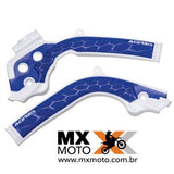 Protetor Quadro Acerbis X-Grip KTM/HUSQVARNA 2T / 4T - 2017 a 2019 - Branco/Azul - 2449531029