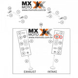 Suporte / Prato superior para Mola de Válvula ADM/Escape Original KTM 4T XCF / SXF 250 13 a 15 - Husqvarna 4T FC 250 14 a 15 - 77736032000