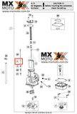 NEEDLE JET ''R-8'' Difusor Para Carburador Mikuni 38mm Original KTM 250/300 XC/XCW/EXC 2T 17 a 23 - Husqvarna 250/300 17/19 - 55431021000