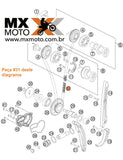 Corrente de Comando ORIGINAL KTM 250 2005 a 2008 - 108 ELOS - 77036013000