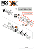 Kit Reparo Retentor Pião Original KTM 690 2007 a 2020 / HUSQVARNA 701 2016 a 2020  - 00050000993