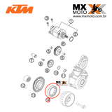 Rolamento Placa de Partida Original KTM / HUSABERG 250-350  - ROLLER FREE WHEEL - 77240026000