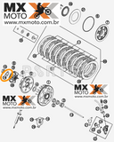 Trava da Campana da Embreagem Original KTM 12 a 23 2T e 4T / Husaberg / Husqvarna 14 a 23 - GAS GAS 2T e 4T 21 a 23 - 78132018000 ou 78132018100