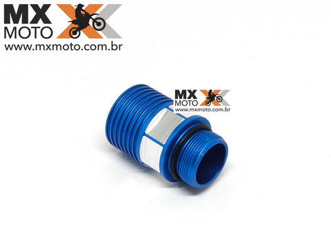 Expansor de Oleo de Freio Traseiro BMS para Husaberg 12 a 14 - Husqvarna 14 a 17 - Sherco -  KTM 2004 a 2024 ( modelo Grande ) - Azul Aluminio Anodizado - BMS 01931