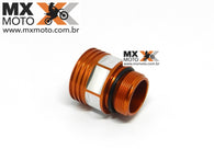 Expansor de Oleo de Freio Traseiro BMS para KTM 2004 a 2023 ( modelo Pequeno ) - Laranja Aluminio Anodizado - BMS 47990