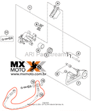 ( no Pix 289,00 ) Flexível / Mangote de Freio traseiro Original KTM 2003 a 2023 / Husaberg 09 a 14 - 54813070000 / 54813070100 / 54813070200