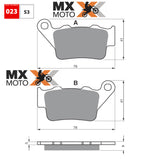 Pastilha de Freio Traseira Goldfren para Honda / KTM / Yamaha / BMW - Verificar Aplicação na Descrição - 023 S3 Racing