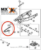 Guia de Corrente / Guia da Balança Original Preta KTM 2011 a 2023 / HUSQVARNA 14 a 23 ( com Link ) - GAS GAS 21 a 23 com link na traseira - 77204066010 / 77204066044