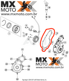 Junta da Tampa da Ignição / Magneto Original KTM 4T 250/350 EXCF 17 a 23 / SXF - XCF 250/350 16 a 22 / Husqvarna FE 250/ 350 17 a 23 - FX 350 17 a 22 - FC 250/350 16 a 22 - GASGAS 21 a 23 - 79230040000