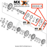 Kit Reparo Retentor Pião Original KTM 4T 250 a 500 - 11 a 23 / HUSQVARNA 4T 250 a 501 14 a 23 / Husaberg FE 250 / 350 13 e 14 / GASGAS EC250F/350F EX250F/350F/450F MC450F 2021 a 23 - 00050000941 / 78033010010