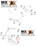 Mola do Escapamento 62mm / Curva Original KTM 2T e 4T - Husqvarna 2T e 4T  - Beta 2T - 50305016000