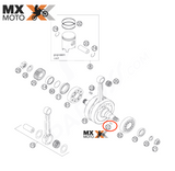 Trava do Virabrequim DIN6888-3X3,7 Original KTM 950/990 03 a 12 - KTM 250 a 500 07 a 24 - HUSABERG FE 250 a 501 2013 - HUSQVARNA 4T FC/FE 250 a 501 2014 a 2024 / 2T TE/TX 18 a 25 - GAS GAS 2T/4T 250 a 450 21 a 24 ( vide modelos  ) - 0888030037