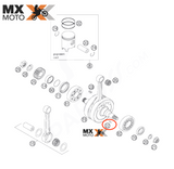 Trava do Virabrequim DIN6888-3X5X13 Original KTM 1994 a 2023  - HUSABERG 11/14 - HUSQVARNA 2014 a 2023 - GAS GAS 2T 250/300 21 a 23 - 0888030050