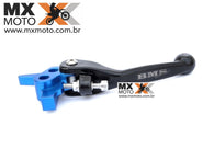 Manete Freio Retrátil Nanotech Azul/Preto BMS para KTM 2014 em diante, Husqvarna 2014 a 2018 cilindros Brembo - BMS 48009