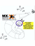 O´RING / ORING - ANEL DE VITON 44x3 CURVA / ESCAPAMENTO MOTOS 2T ORIGINAL KTM / HUSQVARNA - 0770440030