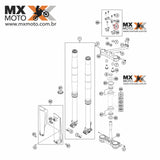 Parafuso Especial Para Prender Suporte de Guidão na Mesa ( Cabeça Chata ) - M10X35 ISA45 - Original KTM - 0032100356S