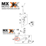 Ponta de Pedal de Freio Aluminio Original KTM 2004 a 2016 -  HUSQVARNA 2014 A 2016 - HUSABERG 10 A 14 - 54813051000