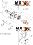 Rolamento de Roda Traseira Original KTM 94 A 23 / HUSQVARNA 14 A 23 / HUSABERG / Beta / GASGAS EC250/300/350F EX250/300/350F/350F/450F MC85/125/250/250F/350F/450F 2021 a 2023 - 0625060058