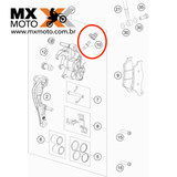Parafuso de Sangria Freio Dianteiro com Capa Produto Original KTM / Brembo - 61013020100