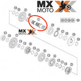 Eixo do Pinhão / Eixo Secundário da Transmissão Caixa de Marcha Original KTM 2T 250/300 13 a 16 - Husqvarna TE 250/300 14 a 16 - Husaberg TE 250/300 2013/14 - 54833210100