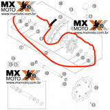 Cubo de Roda Dianteira Original para KTM 16 a 25, HUSQVARNA 17 a 25 - GAS GAS 125 a 500 24 a 25 - 77709010144