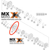 Engrenagem da 1ª Marcha Z=32 Original KTM 250 4T 13 a 19 - Husqvarna 250 4T 14 a 19 - 79133111000