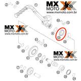 Mola Pedal De Partida Kick start / KICKSTARTER  Original KTM 2T 250 / 300 - 1994 a 2016 - Husqvarna 14 a 16 - Husaberg 12 a 14 - 54633025000