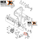 O´ring / Anel Tensionador / Descanso Original KTM 1999 a 2020 - Husqvarna 14 a 20 - 18,00 X 2,00mm Nbr - 0770180020