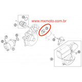 Engrenagem Partida Elétrica do Bendix Original KTM 2T - 2008 a 2013 - Engrenagem Pequena do Arranque - 55140022100