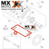 Eixo de Roda Dianteiro 22mm Original para KTM 16 a 25, HUSQVARNA 16 a 25,  Gas Gas 21 e 25- 77709081033 / 79109081033