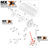 O´ring / Anel do Embolo Inferior da Embreagem Original KTM 2006 a 2024 - Husqvarna 14 a 24 - GAS GAS MC/EX/RX 450 24 - 54832067000