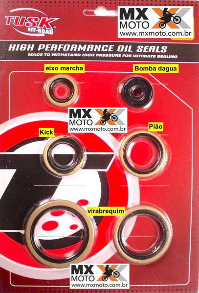 Kit de Retentores de Oléo do Motor para KTM 2T 250/300 2004 a 2019 - Husqvarna 2T 250/300 2014 a 2017 e Husaberg 2T 250/300 - 2012 a 2014 Tusk - 1339140032