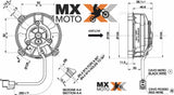 Ventoinha / Ventilador Original com suporte e Relé para KTM EXCF 250 a 500 2017 a 2023 - Husqvarna FE 250 a 501 16 a 23 - GAS GAS 21 a 23 EC250F/350F/450F - 79635941044