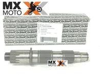 Eixo do Pinhão / Eixo Secundário da Transmissão Caixa de Marcha Original KTM 2T/4T 250 a 350 - 12 a 23 (ver tabela aplicação) - Husqvarna FE/TE 14 a 23 (ver tabela aplicação) - GAS GAS 21 a 23 - 77233110000