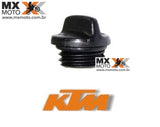 Tampa de Óleo Motor M24x3 Original KTM 07/23 - Husaberg 12/14 - Husqvarna 14/23 - GAS GAS 21 a 23 - Preta com Oring - 79430020033 / 58030120000