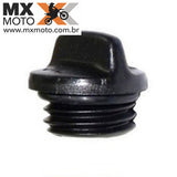 Tampa de Óleo Motor M24x3 Original KTM 07/23 - Husaberg 12/14 - Husqvarna 14/23 - GAS GAS 21 a 23 - Preta com Oring - 79430020033 / 58030120000