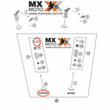 Trava de Válvula Escape Original KTM 250 a 500  05 a 22 - Husqvarna 250 a 501 / 14 a 19 - Husaberg 250 a 501 - 77036033000