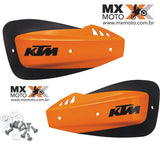 Protetor de Mão Fechado Com Alma de Aluminio Prata e Plástico Laranja Original KTM Cycra - U6951375